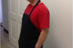 Side Photo Of Black Kitchen Staff Apron From Uniform Rental Company In NJ - Prime Uniform Supply